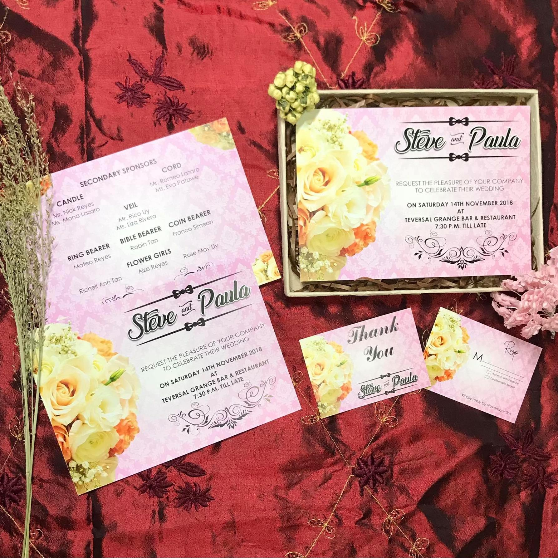 Glossy Coated Wedding Invites